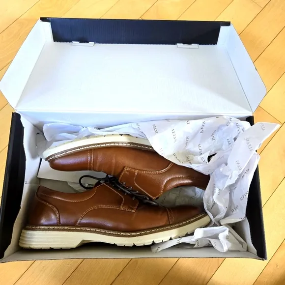 Size 8.5 M Alfani Tolland Stylish Brown Men's Oxford Dress Shoes