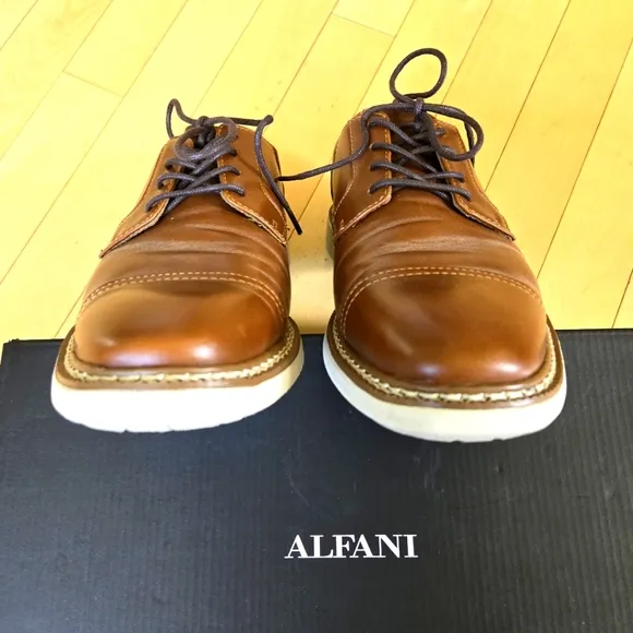 Size 8.5 M Alfani Tolland Stylish Brown Men's Oxford Dress Shoes