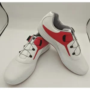 Sjednite Golf Shoes Mens 42 White Red Spikeless Comfortable Activewear Preppy