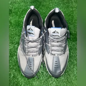 Skechers Arch Fit Phantom 237108 Men Gray Leather Athletic Hiking Shoes Size 9.5
