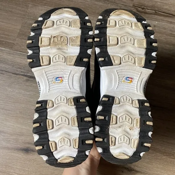 Skechers D’Lites Women's Rainbow Fiesta Black Athletic Sneakers Shoes Size 6.5