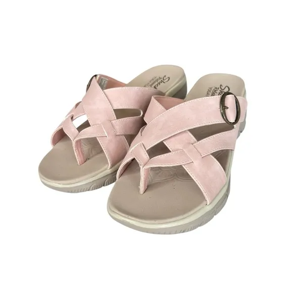 Skechers Easy Going Adjustable Vegan Sandals Sundown Blush Pink Womens Size 8.5