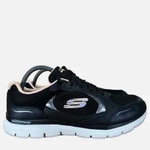 Skechers Flex Appeal 4.0 WATERPROOF Womens Size 10 Shoes Sneakers Black Peach