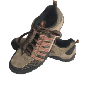 Skechers Men’s Leather/Textile Upper Brown Red Black Hiking Athletic Shoes 9