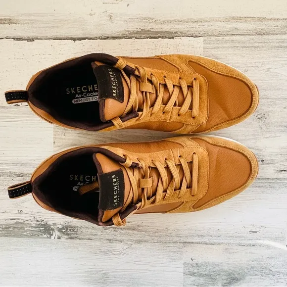 Skechers Men’s Size 10 Uno-Stacre Sneaker Design Lace Up Shoes Color-Whiskey