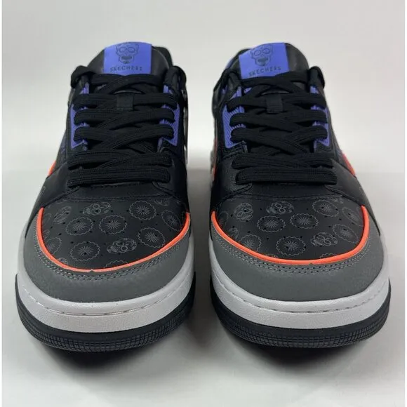 Skechers Street Dia De Los Muertos Men 10.5 Black Purple Shoes 183914 / BKMT New