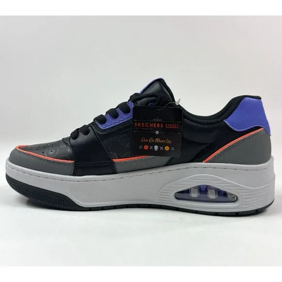 Skechers Street Dia De Los Muertos Men 10.5 Black Purple Shoes 183914 / BKMT New