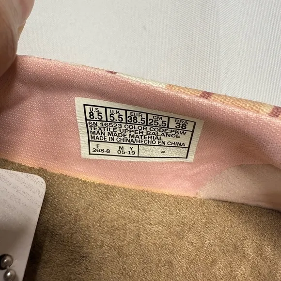 Skechers Women's Striped Slip-On Shoes - Pink and Cream