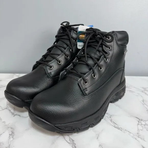 Skechers Men's Leather Boot Shoes sz 9 Waterproof NEW #K412