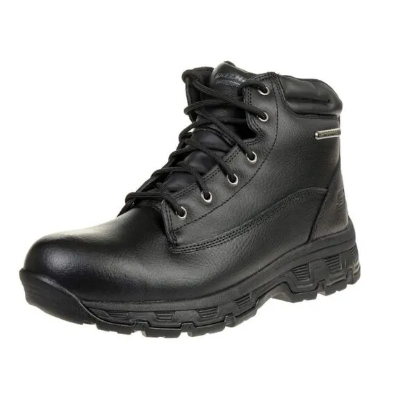 Skechers Men's Leather Boot Shoes sz 9 Waterproof NEW #K412