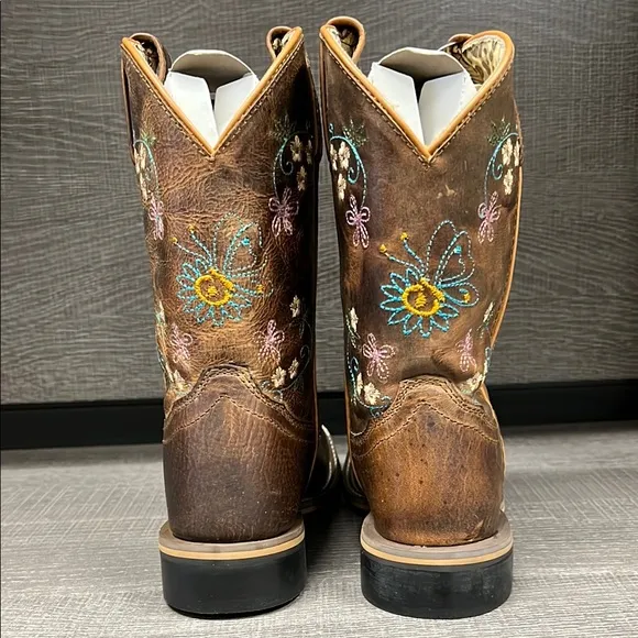 Smoky Mountain Youth Floralie Western/Cowboy Boots (Brown) - Size 2