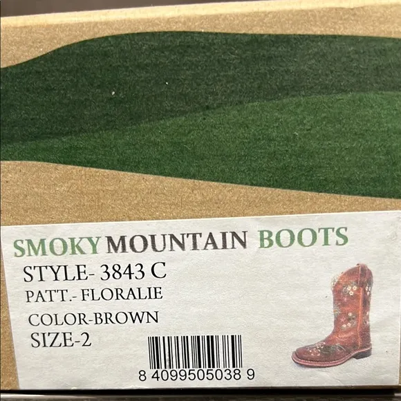 Smoky Mountain Youth Floralie Western/Cowboy Boots (Brown) - Size 2