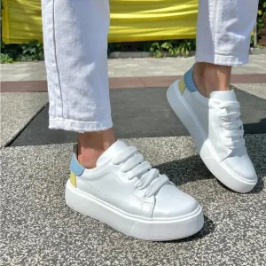 Sneakers with Ukraine flag