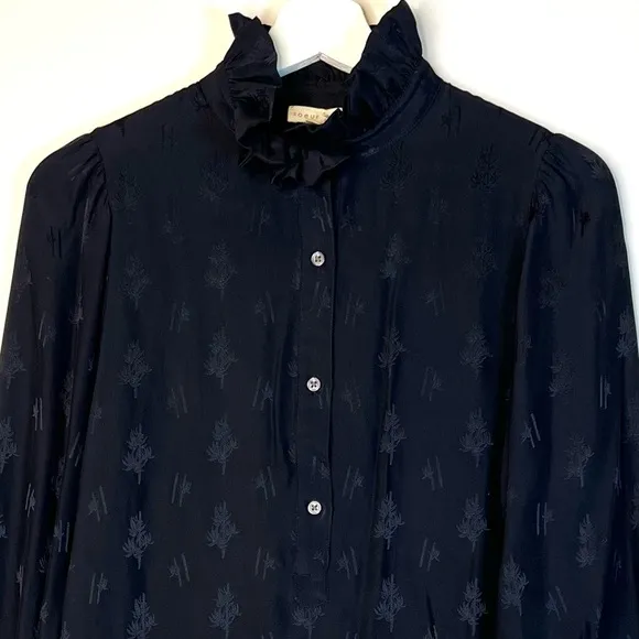 Soeur Claudette Silk Shift Dress Navy Size XXS