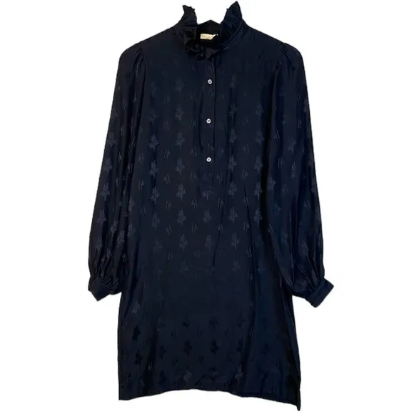 Soeur Claudette Silk Shift Dress Navy Size XXS