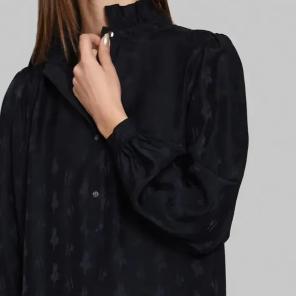 Soeur Claudette Silk Shift Dress Navy Size XXS