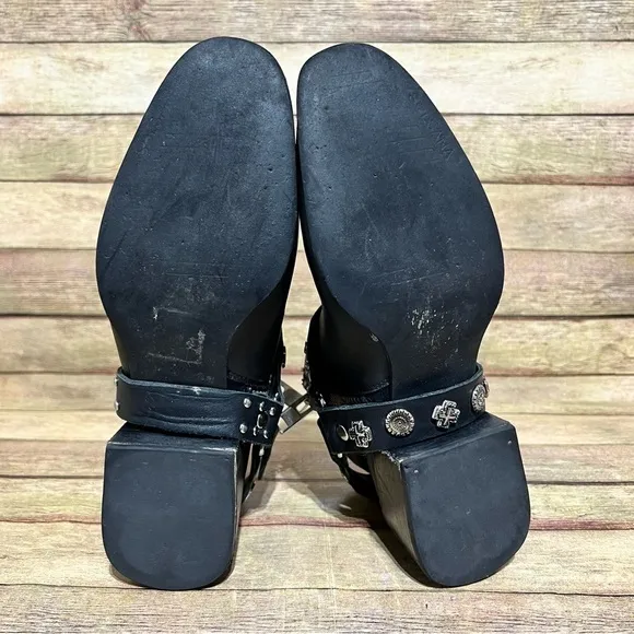 Sol Sana Black Leather Eddie ll Ankle Boots