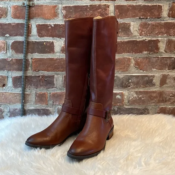 Sole Society Franzie Tall Leather Boots, Size 6.5M