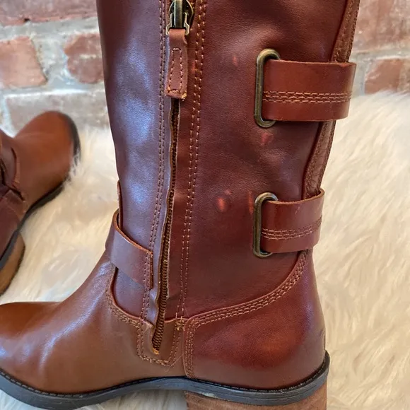 Sole Society Franzie Tall Leather Boots, Size 6.5M