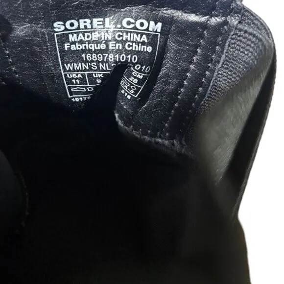 SOREL Addington Chelsea Black Nubuck Leather Ankle Boots Booties - Size 11