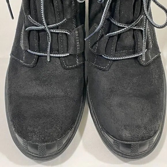 SOREL &quot;Toronto&quot; NL2115-010 Suede Wedge Ankle Boot Waterproof, Black - 9/40