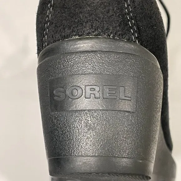 SOREL &quot;Toronto&quot; NL2115-010 Suede Wedge Ankle Boot Waterproof, Black - 9/40