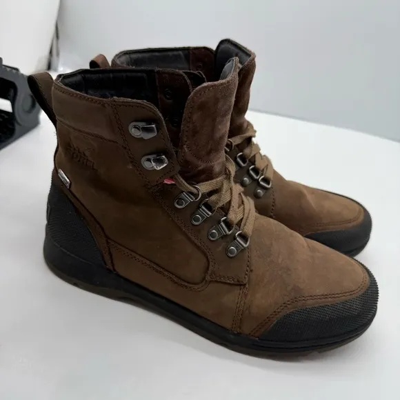 Sorel Ankeny II Boots Mens 9.5 Leather Ankle Waterproof Shoes Hiking NM3826-256