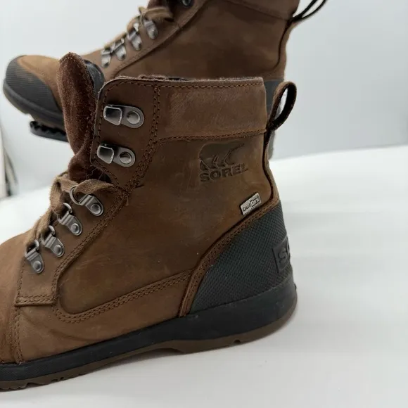 Sorel Ankeny II Boots Mens 9.5 Leather Ankle Waterproof Shoes Hiking NM3826-256