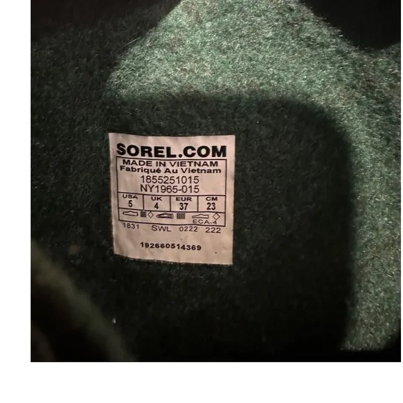 Sorel Black and Red Winter Boots