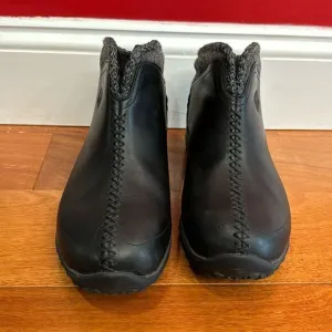Sorel Black Leather Joliette Thinsulate Waterproof Ankle Boots Size 8