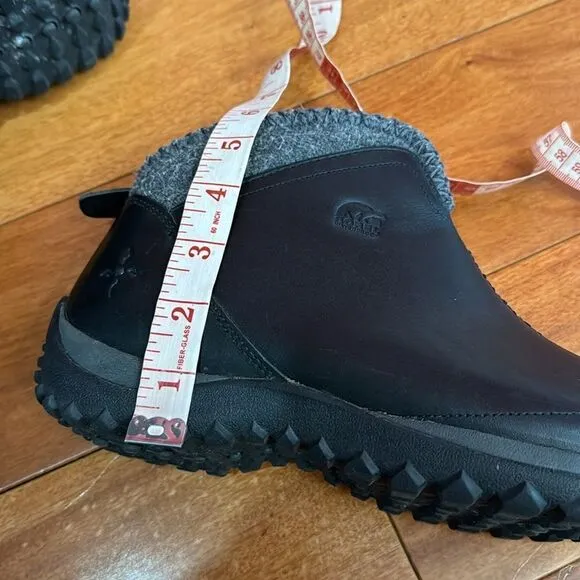 Sorel Black Leather Joliette Thinsulate Waterproof Ankle Boots Size 8