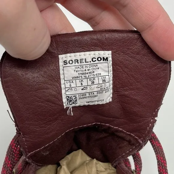 Sorel Boots Ankle Sneakchic Alpine Maroon