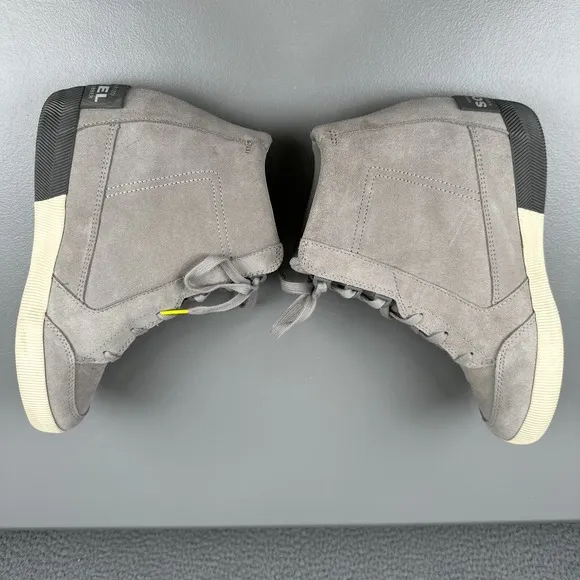 Sorel Boots Womens 10.5 Gray Dove Quarry Out N About Wedge Waterproof Suede