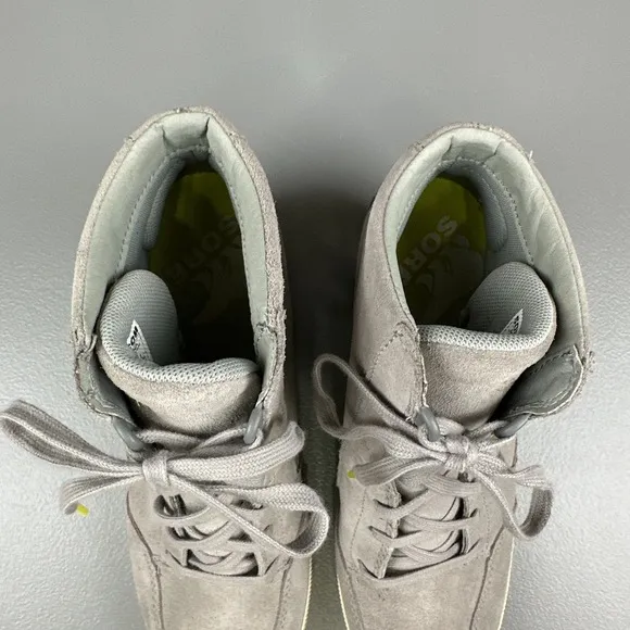 Sorel Boots Womens 10.5 Gray Dove Quarry Out N About Wedge Waterproof Suede