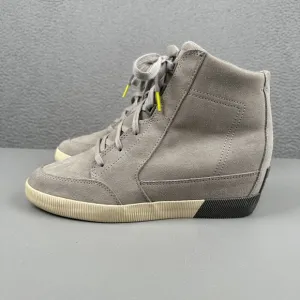 Sorel Boots Womens 10.5 Gray Dove Quarry Out N About Wedge Waterproof Suede