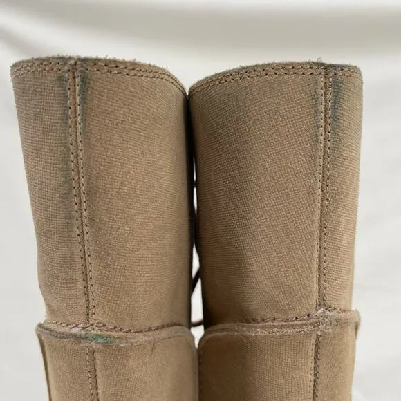 Sorel Cate The Great Wedge Tall Leather Laced Boots Crouton Sanguine Tan Size 7