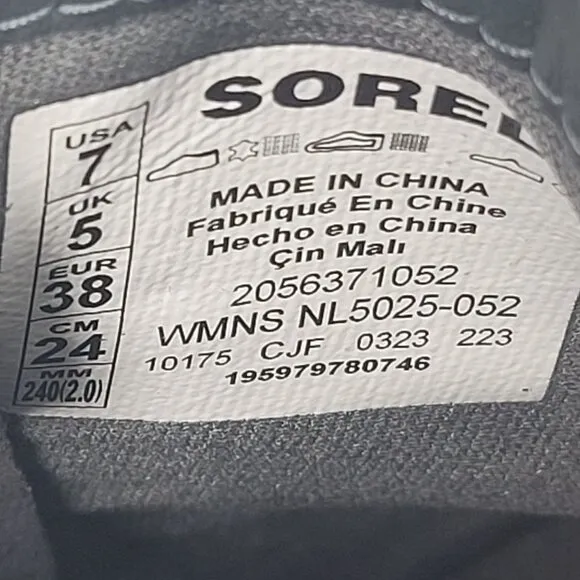 Sorel Evie II Zip Women's Gray Ankle Boots NL5025-052 US Size 7 NWB
