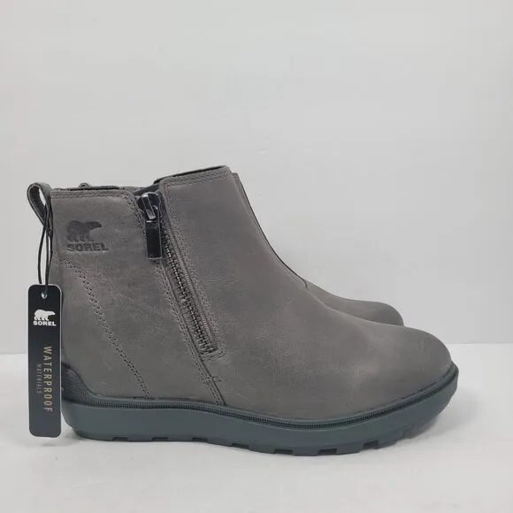Sorel Evie II Zip Women's Gray Ankle Boots NL5025-052 US Size 7 NWB