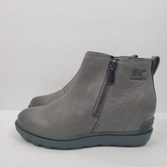 Sorel Evie II Zip Women's Gray Ankle Boots NL5025-052 US Size 7 NWB