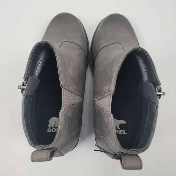 Sorel Evie II Zip Women's Gray Ankle Boots NL5025-052 US Size 7 NWB