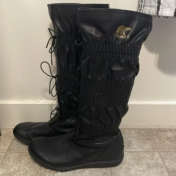 Sorel Firenzy Original Tall Gathered Leather All Winter Weather Boots