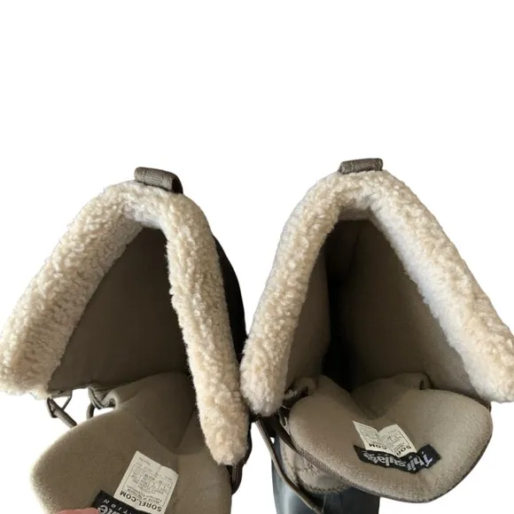 Sorel Green &amp; Black Women’s Size 8 Thinsulate Insulation Faux Fur Boots