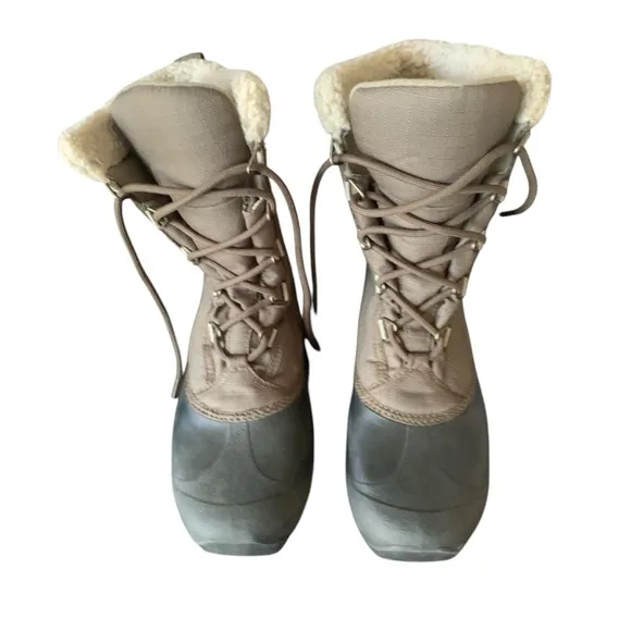 Sorel Green &amp; Black Women’s Size 8 Thinsulate Insulation Faux Fur Boots