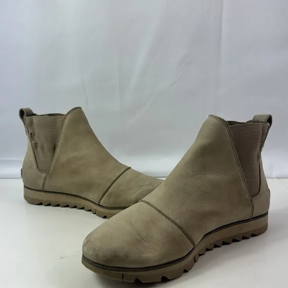 Sorel Harlow Chelsea Ash Suede Leather Women’s Ankle Boots