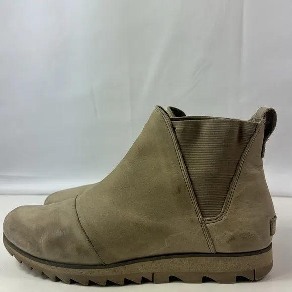 Sorel Harlow Chelsea Ash Suede Leather Women’s Ankle Boots