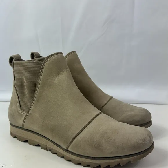 Sorel Harlow Chelsea Ash Suede Leather Women’s Ankle Boots