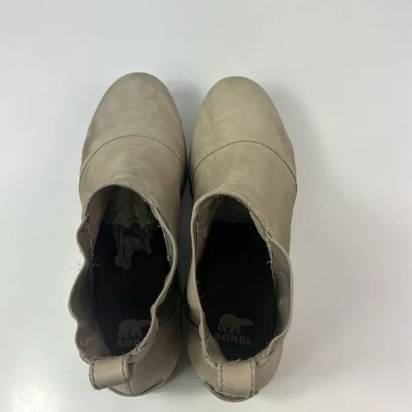 Sorel Harlow Chelsea Ash Suede Leather Women’s Ankle Boots