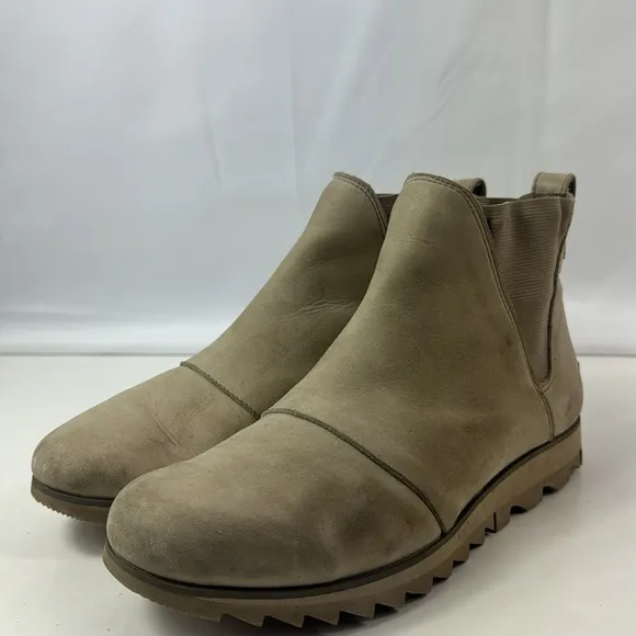 Sorel Harlow Chelsea Ash Suede Leather Women’s Ankle Boots