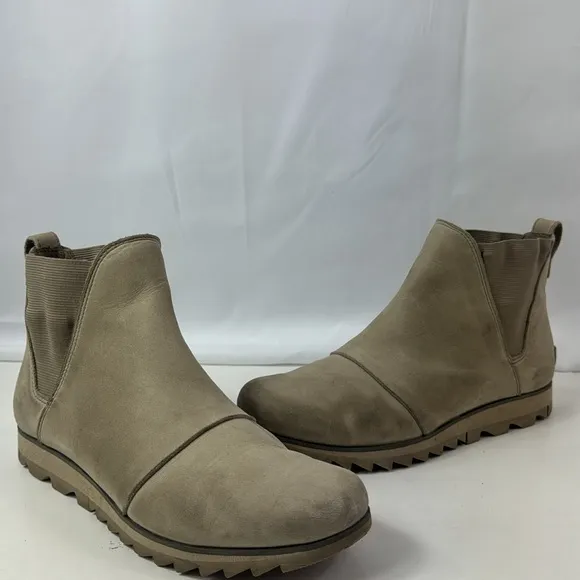 Sorel Harlow Chelsea Ash Suede Leather Women’s Ankle Boots