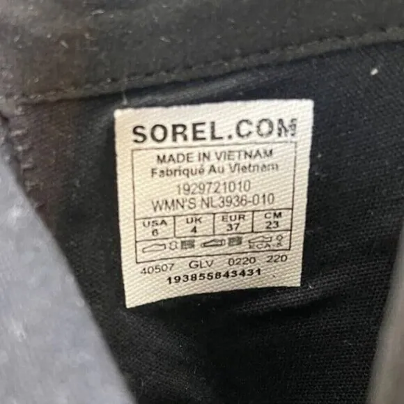 Sorel Harlow Women Black Patent Leather Ankle Booties 6 Waterproof Side Zipper
